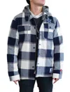 Starter Cowboys Men's  Flannel Sherpa Shacket In Navy In Blue