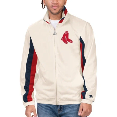 Starter Cream Boston Red Sox Rebound Cooperstown Collection Full-zip Track Jacket