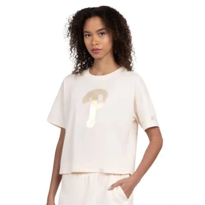 Starter Cream Philadelphia Phillies Pastels Boxy Cropped T-shirt In White