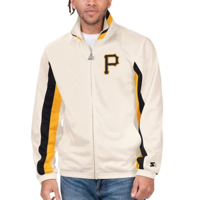 Starter Cream Pittsburgh Pirates Rebound Cooperstown Collection Full-zip Track Jacket