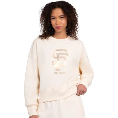 Starter Cream San Francisco Giants Pastels Boxy Fleece Sweatshirt