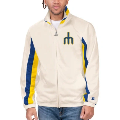 Starter Cream Seattle Mariners Rebound Cooperstown Collection Full-zip Track Jacket