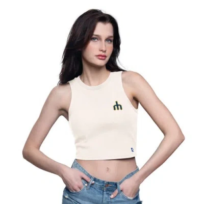 Starter Cream Seattle Mariners Vintage Logo Show Up Cropped Tank Top In Gray