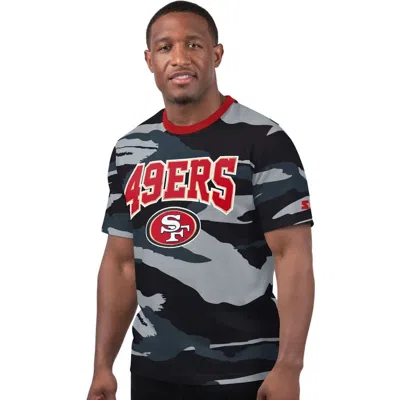 Starter Gray San Francisco 49ers Thursday Night Gridiron T-shirt In Black