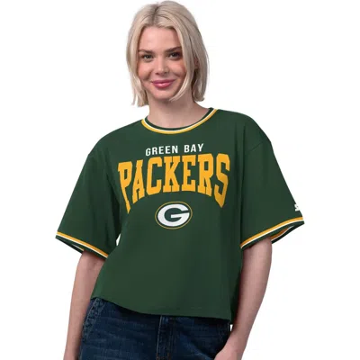 Starter Green Green Bay Packers Ace Cropped T-shirt