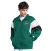 Starter Green New York Jets Yard Line Full-zip Jacket In Green