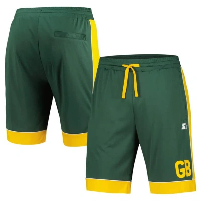 Starter Green/gold Green Bay Packers Vintage Fan Favorite Shorts