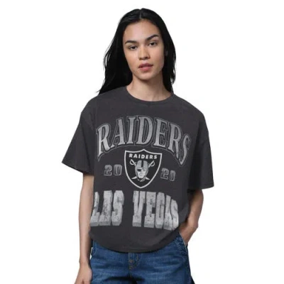 Starter Heather Black Las Vegas Raiders Oversized Hall Of Fame T-shirt