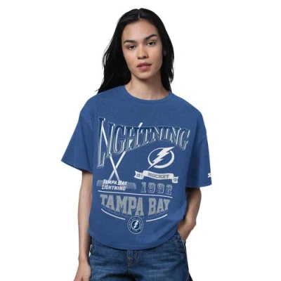 Starter Heather Blue Tampa Bay Lightning Oversized Hall Of Fame T-shirt
