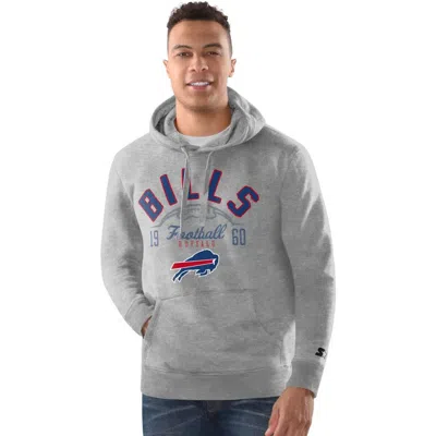 Starter Heather Gray Buffalo Bills Pullover Hoodie