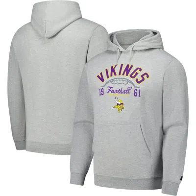 Starter Heather Gray Minnesota Vikings Pullover Hoodie