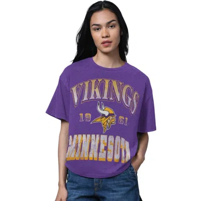Starter Heather Purple Minnesota Vikings Oversized Hall Of Fame T-shirt