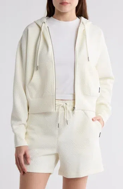 Starter Jacquard Zip Hoodie In Egret