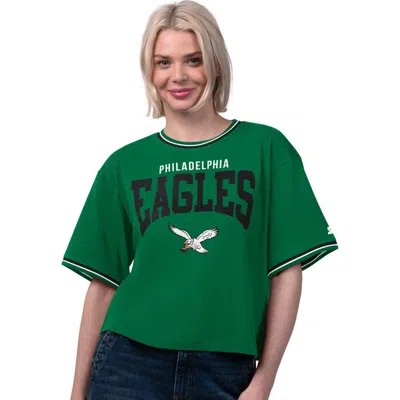Starter Kelly Green Philadelphia Eagles Vintage Ace Cropped T-shirt
