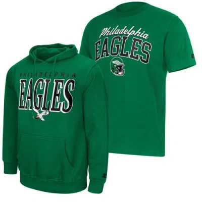 Starter Kelly Green Philadelphia Eagles Vintage Logo Hoodie & T-shirt Combo Pack