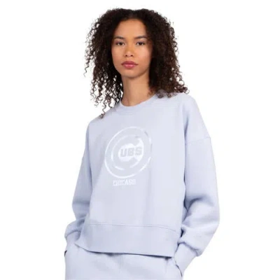 Starter Light Blue Chicago Cubs Pastels Boxy Fleece Sweatshirt
