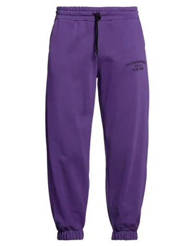Starter Man Pants Purple Size M Cotton, Polyester