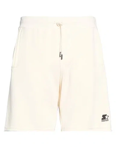 Starter Man Shorts & Bermuda Shorts White Size L Cotton, Polyester
