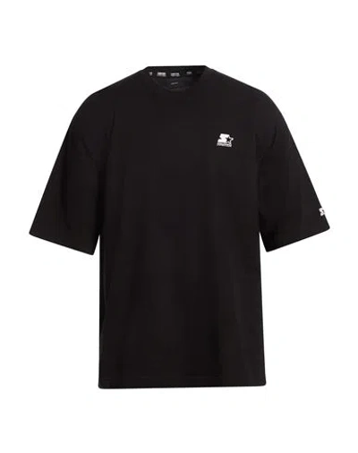 Starter Man T-shirt Black Size L Cotton In Brown