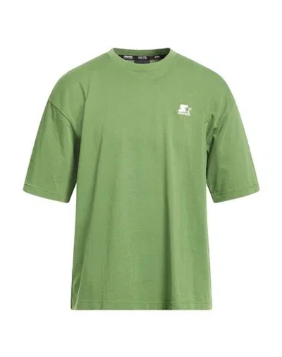 Starter Man T-shirt Green Size S Cotton