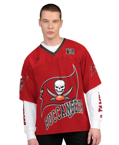 Starter Men's 2-pack Red/white Tampa Bay Buccaneers Short Sleeve Long Sleeve Combo Pack T-shirt In Multi