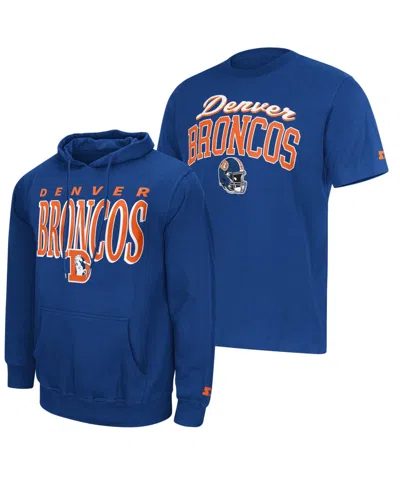 Starter Men's 2-piece Navy Chicago Bears Logo Hoodie In Blue
