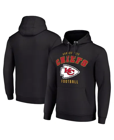 Starter Men's And Women's Black Kansas City Chiefs Logo Pullover Hoodie