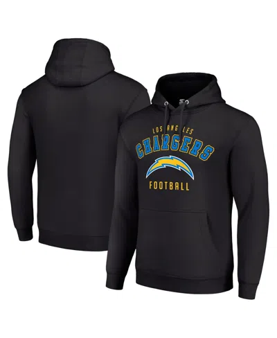 Starter Men's And Women's Black Los Angeles Chargers Logo Pullover Hoodie