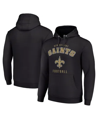 Starter Men's And Women's Black New Orleans Saints Logo Pullover Hoodie