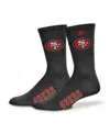 Starter Men's And Women's Black San Francisco 49ers Satin Crew Socks In Black