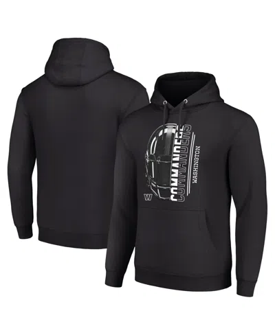 Starter Men's And Women's Black Washington Commanders Half Helmet Logo Pullover Hoodie