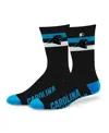 Starter Men's And Women's Carolina Panthers Team Color Two-stripe Crew Socks In Black