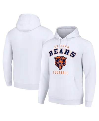 Starter Men's And Women's Chicago Bears Screen-print Pullover Hoodie In White