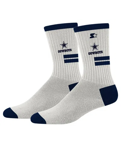 Starter Men's And Women's Cream Dallas Cowboys Premiere Cushioned Crew Socks In Multi