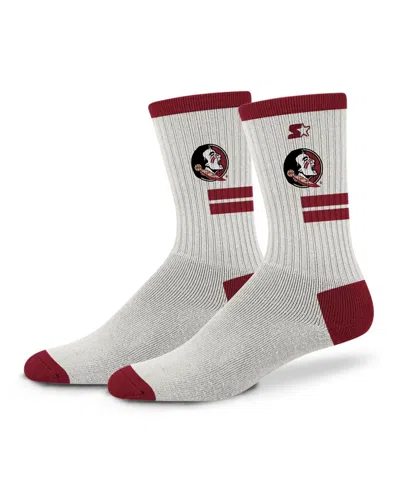 Starter Men's And Women's Cream Florida State Seminoles Premiere Cushioned Crew Socks In White