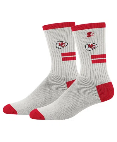 Starter Men's And Women's Cream Kansas City Chiefs Premiere Cushioned Crew Socks In Multi