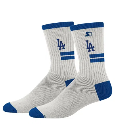 Starter Men's And Women's Cream Los Angeles Dodgers Premiere Cushioned Crew Socks In Gray
