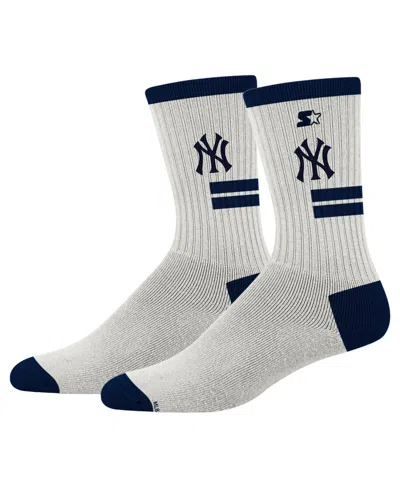 Starter Men's And Women's Cream New York Yankees Premiere Cushioned Crew Socks In White