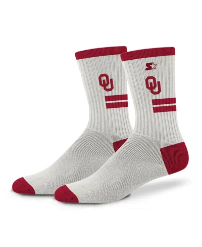 Starter Men's And Women's Cream Oklahoma Sooners Premiere Cushioned Crew Socks In Multi