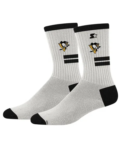 Starter Men's And Women's Cream Pittsburgh Penguins Premiere Cushioned Crew Socks In Multi
