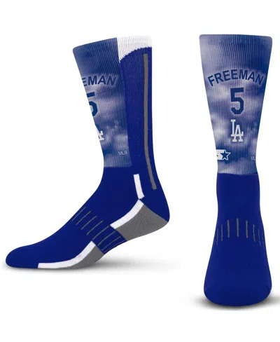 Starter Men's And Women's Freddie Freeman Los Angeles Dodgers Clouds Crew Socks In Blue