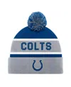 Starter Men's And Women's Gray Indianapolis Colts Cuffedâ With Pom Knit Hat In Gray