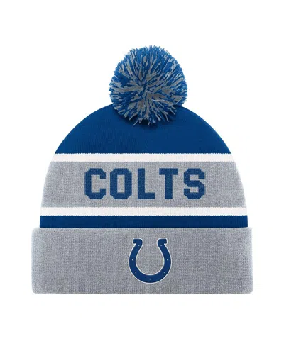 Starter Men's And Women's Gray Indianapolis Colts Cuffedâ With Pom Knit Hat