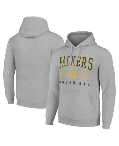 Starter Men's And Women's Green Bay Packers Throwback Fleece-lined Hoodie In Gray