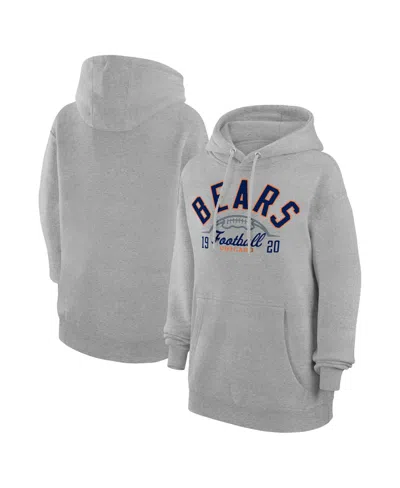 Starter Men's And Women's Heather Gray Chicago Bears Half Ball Team Fleece Pullover Hoodie