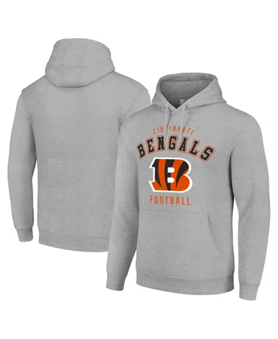 Starter Men's And Women's Heather Gray Cincinnati Bengals Logo Pullover Hoodie