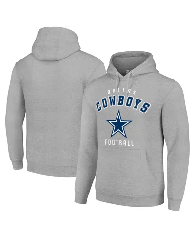 Starter Men's And Women's Heather Gray Dallas Cowboys Logo Pullover Hoodie