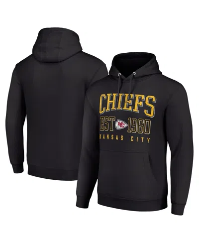 Starter Men's And Women's Kansas City Chiefs Throwback Logo Pullover Hoodie In Black
