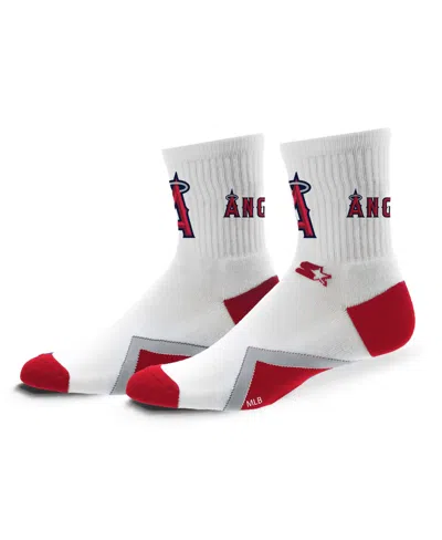 Starter Men's And Women's Los Angeles Angels Striker Mid-crew Socks In White