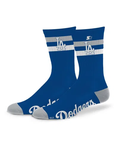 Starter Men's And Women's Los Angeles Dodgers Team Color Two-stripe Crew Socks In Blue